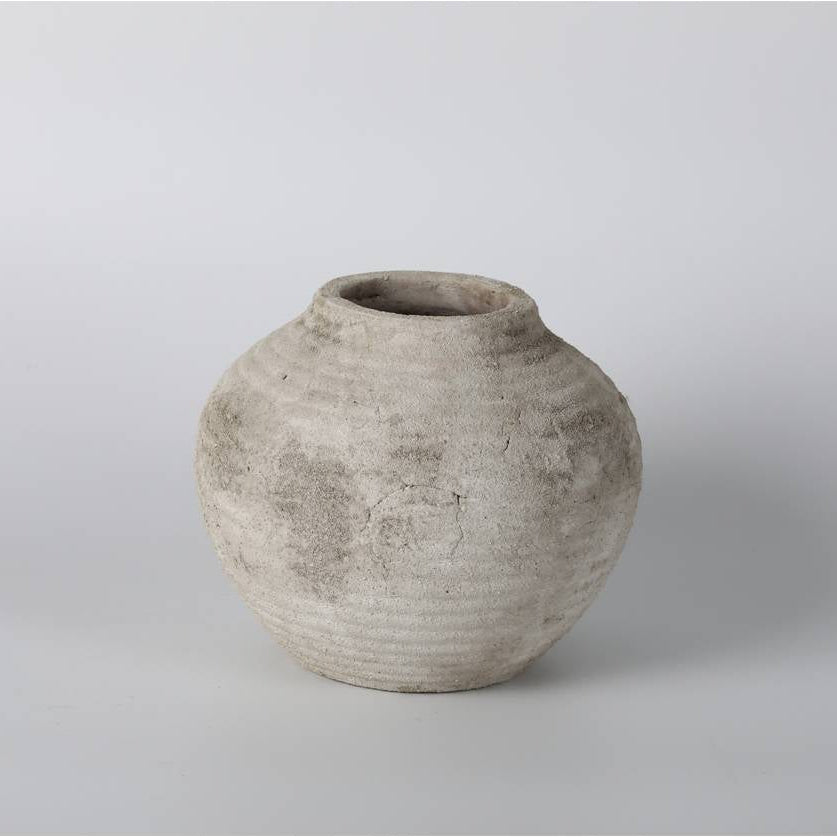 Jarrón de Cerámica Con Relieve - Agave