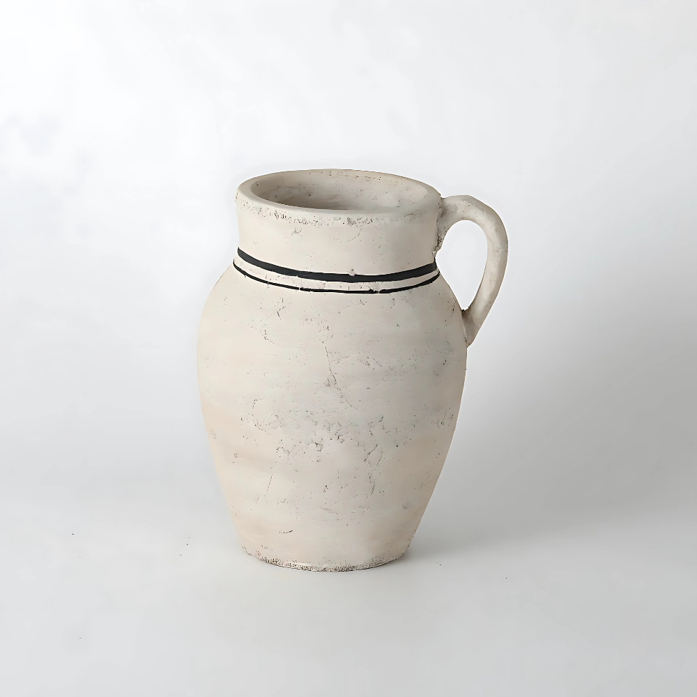 Jarrón Cerámico Asas Terracota - Orbea